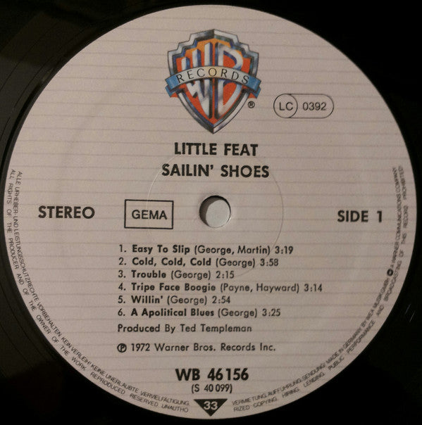 Little Feat : Sailin' Shoes (LP, Album, RE)