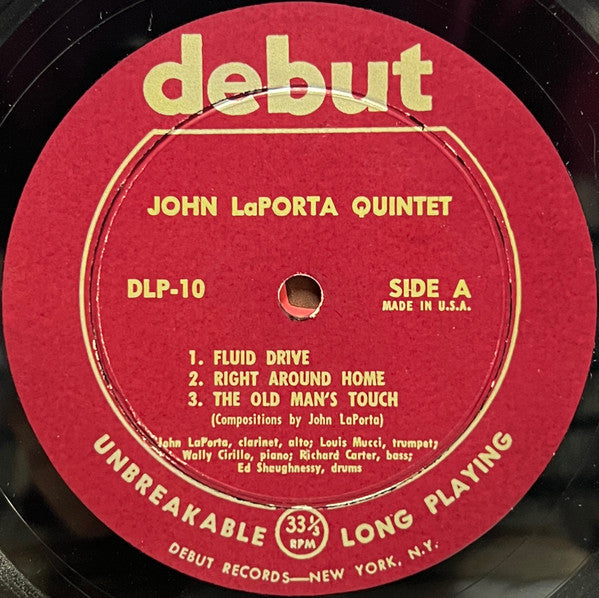 John LaPorta Quintet, Louis R. Mucci ~ John LaPorta Quintet With Louis Mucci (Vinyl) - Djungel & Jazz