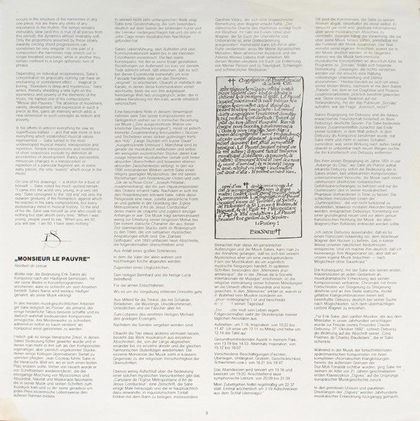 Erik Satie, Reinbert de Leeuw ~ Early Piano Works Vol./Folge 1 (Vinyl) - Djungel & Jazz