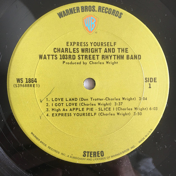 Charles Wright & The Watts 103rd St Rhythm Band ~ Express Yourself (Vinyl) - Djungel & Jazz