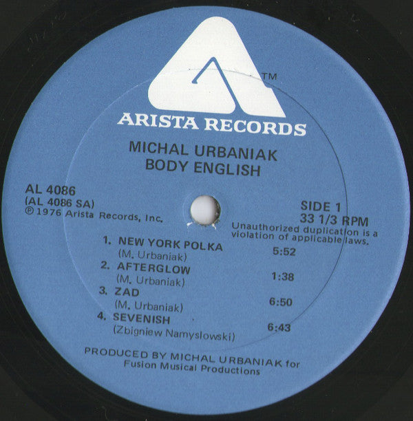 Michał Urbaniak ~ Body English (Vinyl) - Djungel & Jazz
