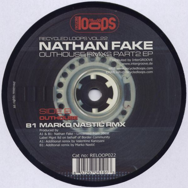 Nathan Fake : Outhouse Rmxs Part2 EP (12", EP)