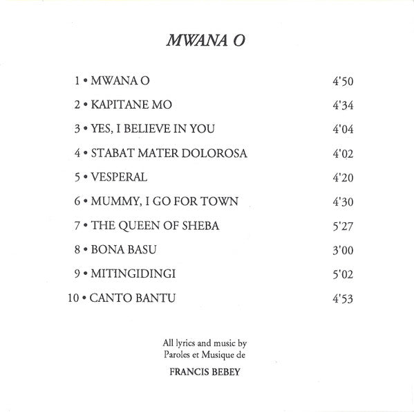 Francis Bebey ~ Mwana O (Vinyl) - Djungel & Jazz