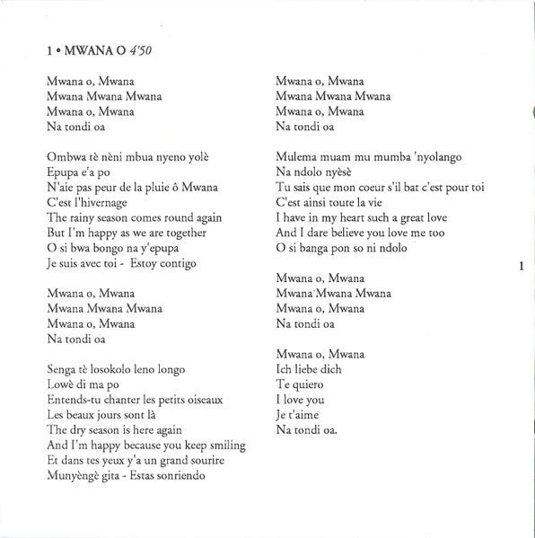 Francis Bebey ~ Mwana O (Vinyl) - Djungel & Jazz