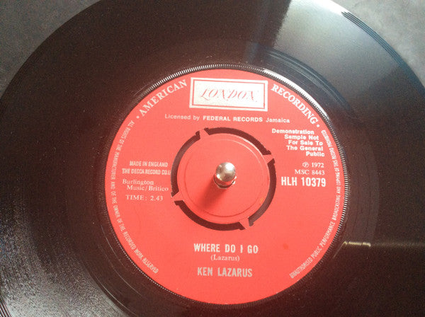 Ken Lazarus ~ Hail The Man / Where Do I Go (Vinyl) - Djungel & Jazz