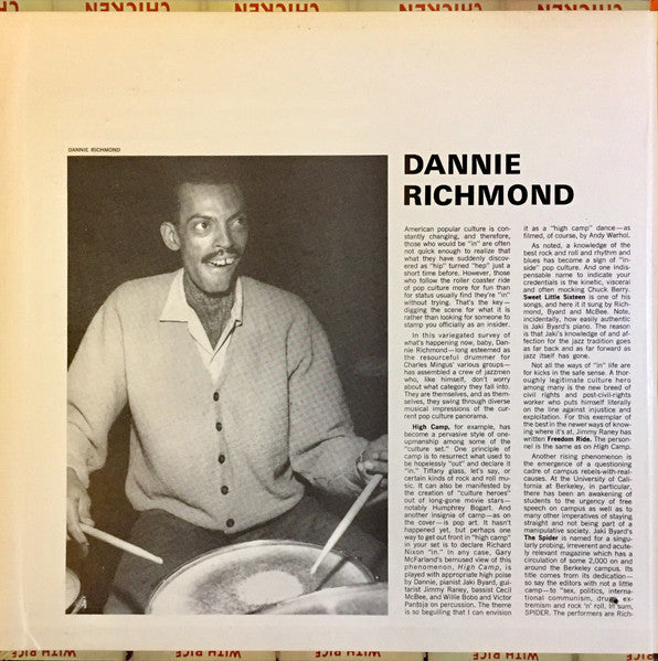 Dannie Richmond's "In" Crowd ~ "In" Jazz For The Culture Set (Vinyl) - Djungel & Jazz