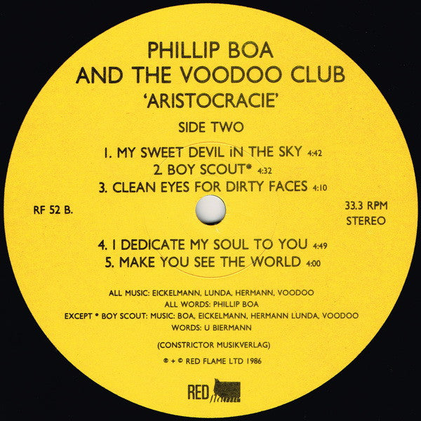 Phillip Boa And The Voodoo Club ~ Aristocracie (Vinyl) - Djungel & Jazz