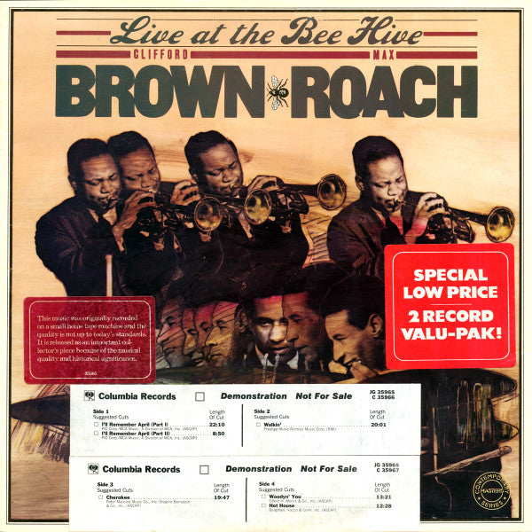 Clifford Brown - Max Roach ~ Live At The Bee Hive (Vinyl) - Djungel & Jazz