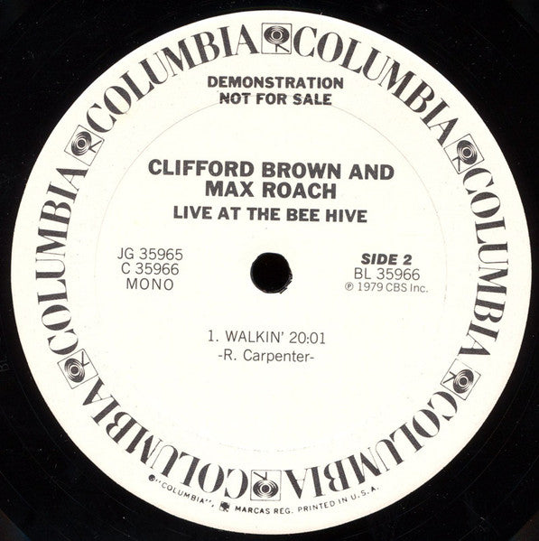 Clifford Brown - Max Roach ~ Live At The Bee Hive (Vinyl) - Djungel & Jazz