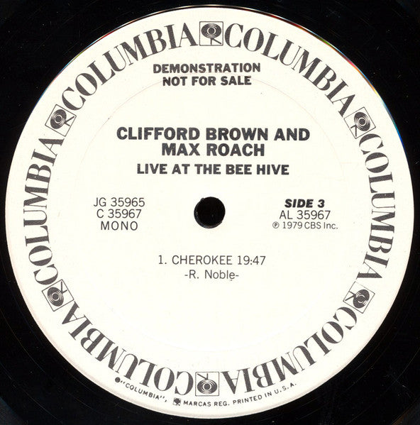 Clifford Brown - Max Roach ~ Live At The Bee Hive (Vinyl) - Djungel & Jazz