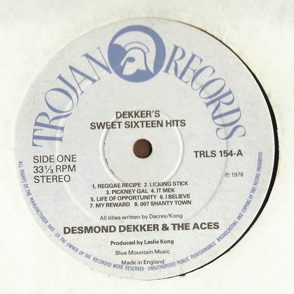 Desmond Dekker & The Aces ~ Dekker's Sweet Sixteen Hits (Vinyl) - Djungel & Jazz