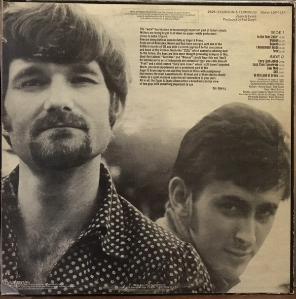 Zager & Evans ~ 2525 (Exordium & Terminus) (Vinyl) - Djungel & Jazz