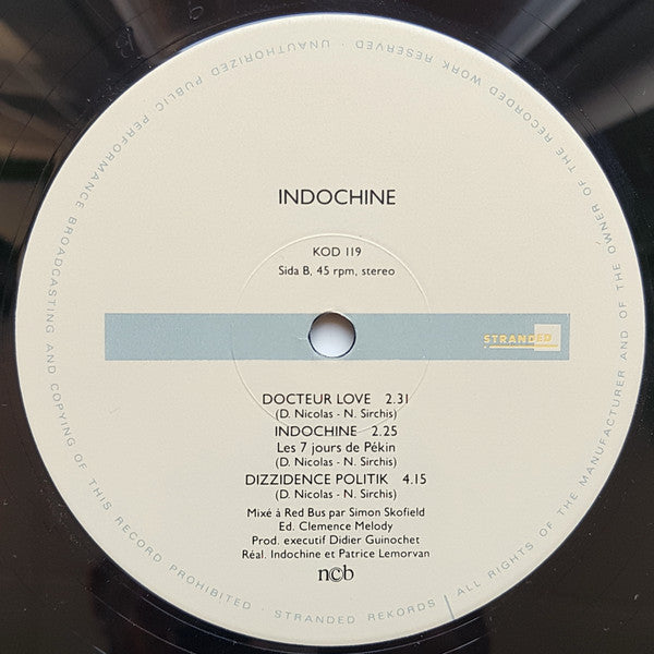 Indochine : L'Aventurier (12", MiniAlbum, Bei)