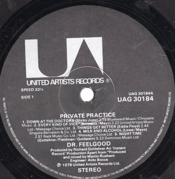 Dr. Feelgood ~ Private Practice (Vinyl) - Djungel & Jazz