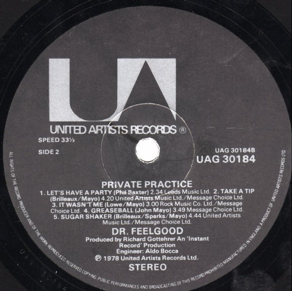 Dr. Feelgood ~ Private Practice (Vinyl) - Djungel & Jazz