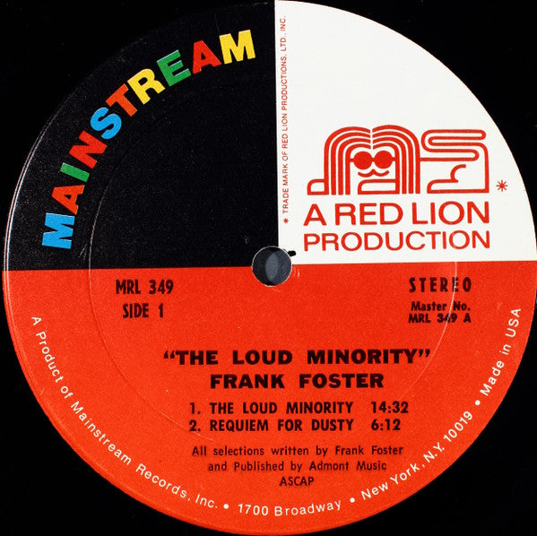 Frank Foster ~ The Loud Minority (Vinyl) - Djungel & Jazz
