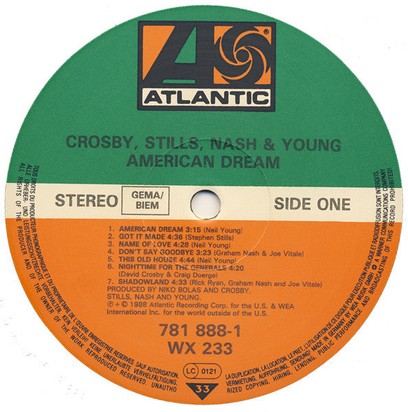 Crosby, Stills, Nash & Young ~ American Dream (Vinyl) - Djungel & Jazz