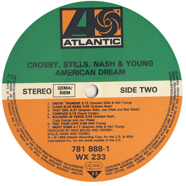 Crosby, Stills, Nash & Young ~ American Dream (Vinyl) - Djungel & Jazz