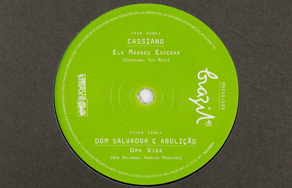 Cassiano / Dom Salvador E Abolição ~ Ela Mandou Esperar / Uma Vida (Vinyl) - Djungel & Jazz