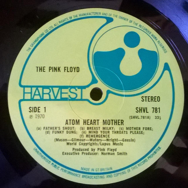 Pink Floyd : Atom Heart Mother (LP, Album, Gat)