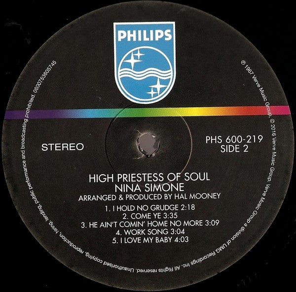Nina Simone : High Priestess Of Soul (LP, Album, RE, 180)