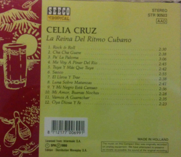 Celia Cruz Accompanied By Sonora Matancera ~ La Reina Del Ritmo Cubano (Vinyl) - Djungel & Jazz