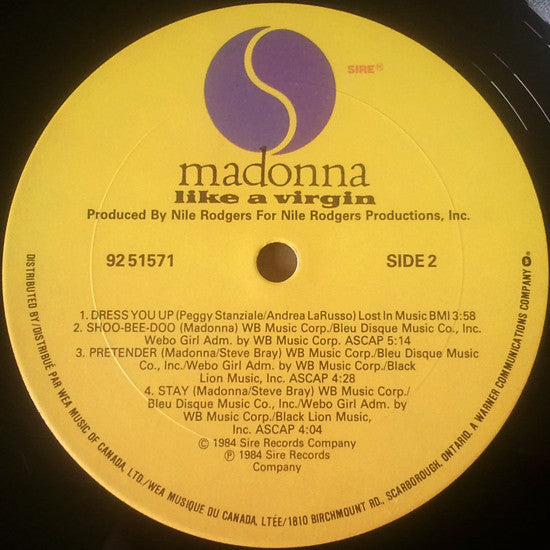 Madonna : Like A Virgin (LP, Album)