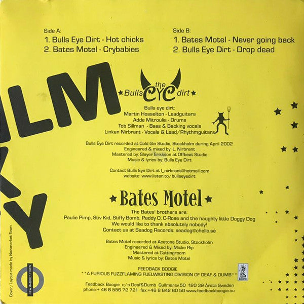 The Bulls Eye Dirt / Bates Motel (4) : Sthlm Rock City (7")