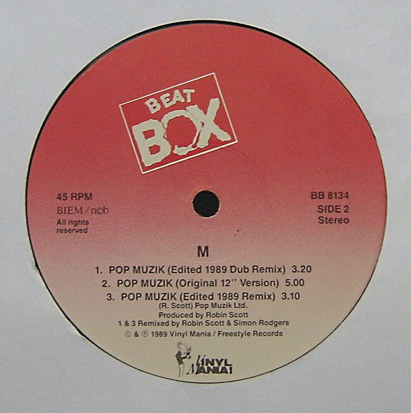M  ~ Pop Muzik (The 1989 Re-mix) (Vinyl) - Djungel & Jazz