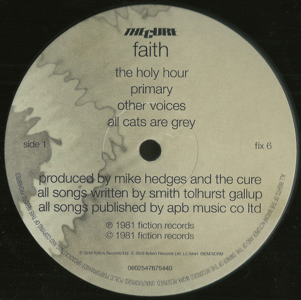 The Cure : Faith (LP, Album, RE, RM, RP, 180)