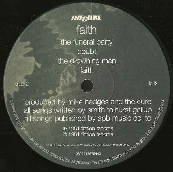 The Cure : Faith (LP, Album, RE, RM, RP, 180)