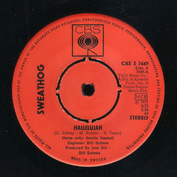 Sweathog ~ Hallelujah (Vinyl) - Djungel & Jazz