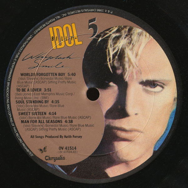 Billy Idol ~ Whiplash Smile (Vinyl) - Djungel & Jazz