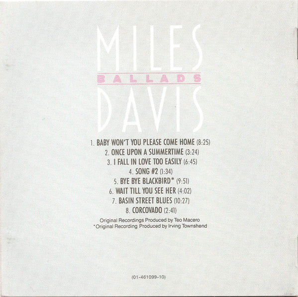 Miles Davis ~ Ballads (Vinyl) - Djungel & Jazz