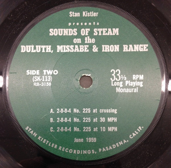 No Artist ~ Sounds Of Steam On The Iron Range (Vinyl) - Djungel & Jazz