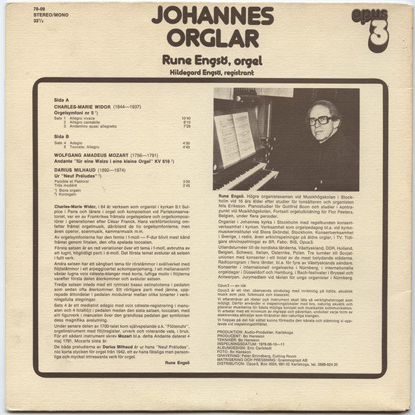 Rune Engsö ~ Johannes Orglar (Vinyl) - Djungel & Jazz