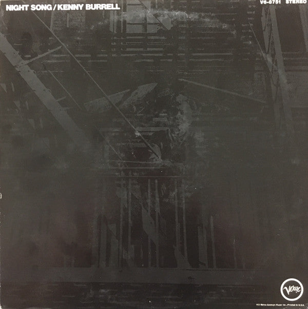 Kenny Burrell : Night Song (LP, Album, Wad)
