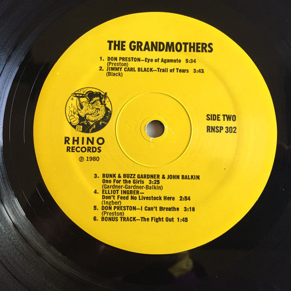 The Grandmothers ~ Grandmothers - An Anthology Of Previously Unreleased Recordings By Ex-Members Of The Mothers Of Invention (Vinyl) - Djungel & Jazz