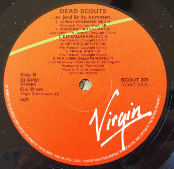 Dead Scouts ~ ...Av Jord Är Du Kommen... (Vinyl) - Djungel & Jazz