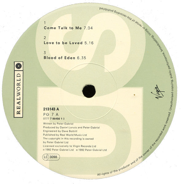 Peter Gabriel ~ Us (Vinyl) - Djungel & Jazz