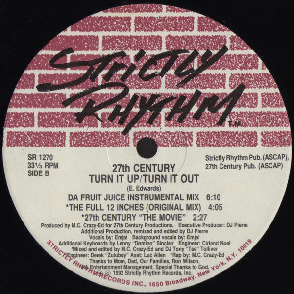 27th Century ~ Turn It Up / Turn It Out (Vinyl) - Djungel & Jazz