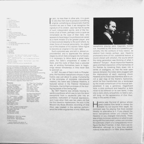 Stan Getz ~ Stan Getz (Vinyl) - Djungel & Jazz