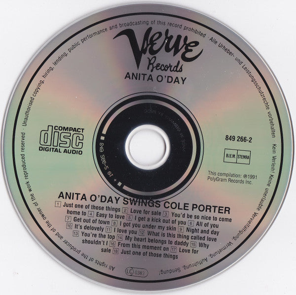 Anita O'Day With Billy May ~ Anita O'Day Swings Cole Porter (Vinyl) - Djungel & Jazz