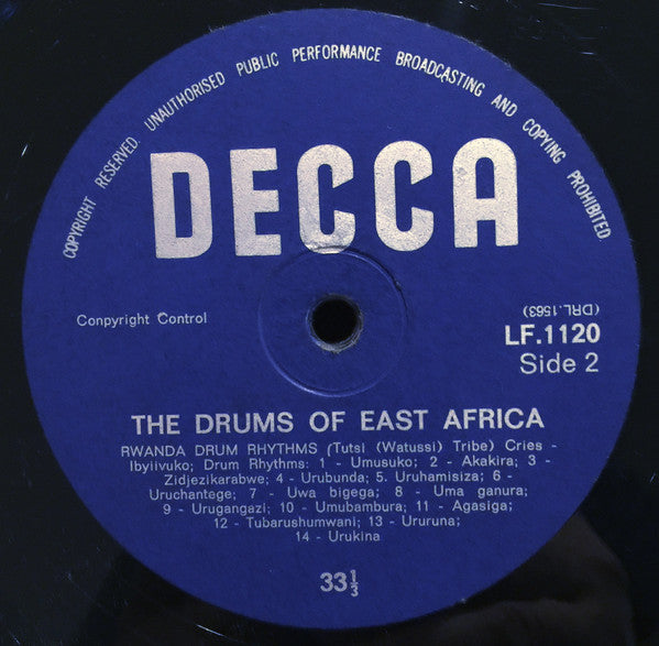 Various ~ Music Of Africa Series No. 3. The Drums Of East Africa (Vinyl) - Djungel & Jazz