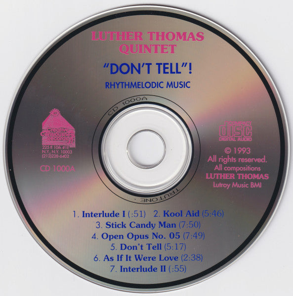 Luther Thomas Quintet ~ "Don't Tell"! (Rhythmelodic Music) (Vinyl) - Djungel & Jazz