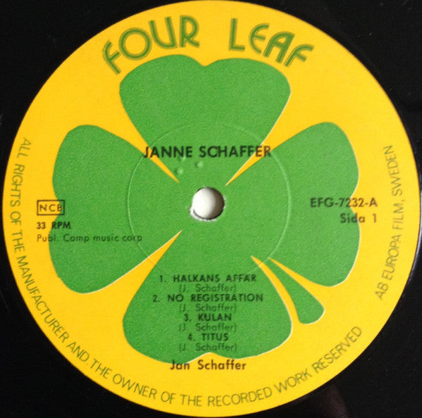 Janne Schaffer ~ Janne Schaffer (Vinyl) - Djungel & Jazz
