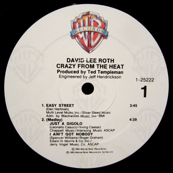 David Lee Roth : Crazy From The Heat (12", EP, Spe)