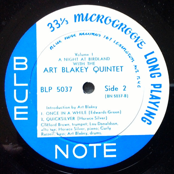 Art Blakey Quintet : A Night At Birdland, Volume 1 (10", Album)