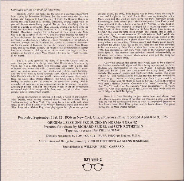 Blossom Dearie ~ Blossom Dearie (Vinyl) - Djungel & Jazz