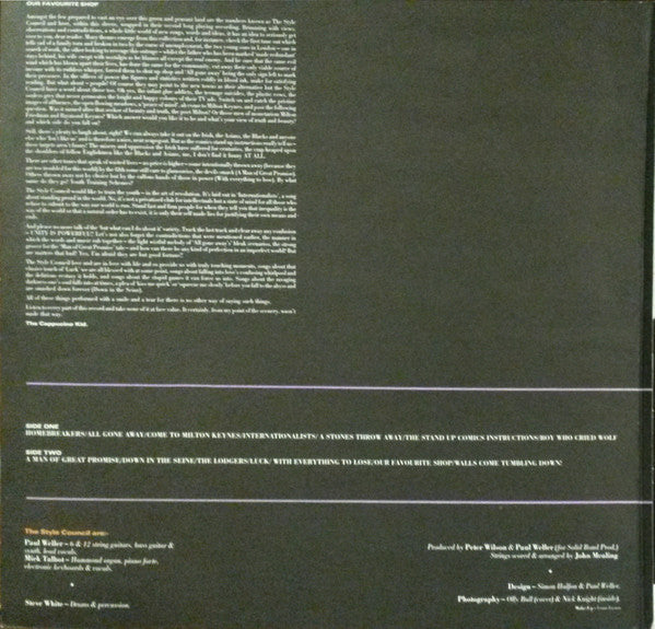 The Style Council : Our Favourite Shop (LP, Album, Wal)
